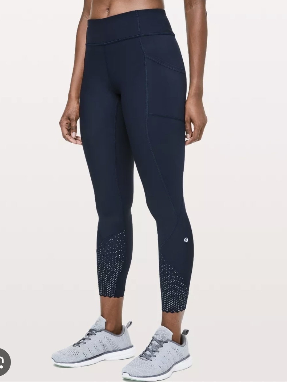 lululemon  Blue High-Waist Leggings with Zipper Pocket..size:6